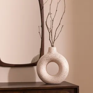 Ceramic Vase "Florie" with Black and White Spots