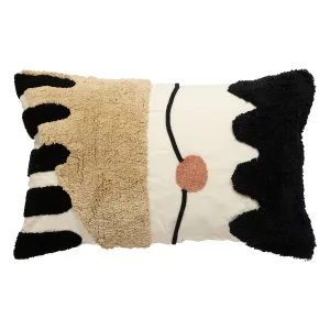 Cushion "Wavy Bliss" with Braided Tufted Design
