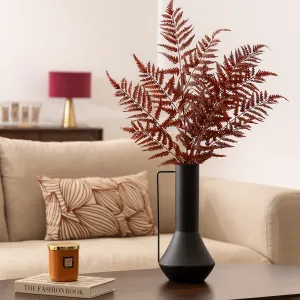 Sylvain Metal Vase - Modern Jug Shape, Black