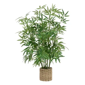 Artificial Bamboo in Straw Woven Pot