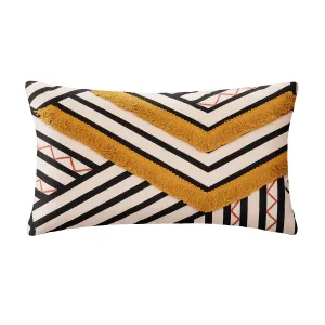 Etnik Cotton Canvas Cushion Cover with Fringes