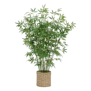 Artificial Bamboo Plant with Natural Straw Pot