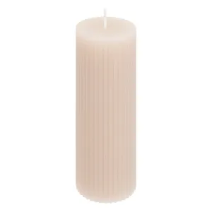 Demi Round Candle with Ridged Finish