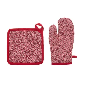 Olia Cotton Oven Mitt & Potholder Set