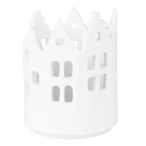 City Light Cityscape Candle Holder Porcelain