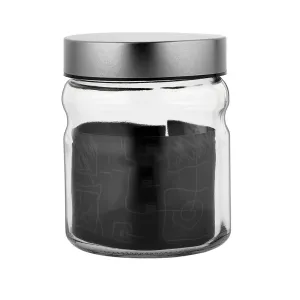 Voca Glass Jar with Metal Lid, 660 CC