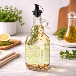 Urla Decorated Glass Oil Bottle