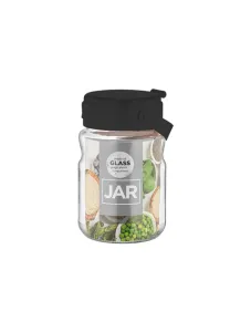 Mono Glass Jar with Plastic Lid