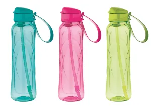 Sky Plastic Water Bottle with Straw