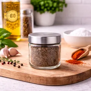 Voca Glass Jar with Metal Lid, 425 CC