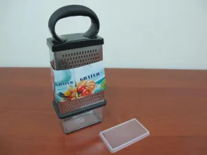 Stainless Steel 4-Sided Grater with Container