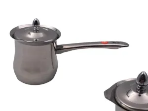 Stainless Steel Turkish Coffee Pot with Handle and Cover