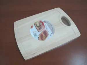 Thai Rubber Wood Cutting Board with Grooved Well