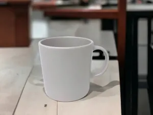 Light Beige Mug with Matt Glazed Rustic Surface