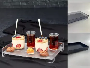 Acrylic Plastic Serving Tray 'Sultan' - 3 Colors