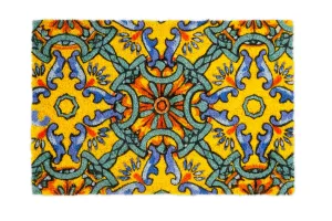 TRINACRIA Coir Doormat with Non-Slip PVC Bottom