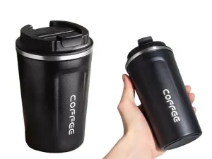 Black Stainless Steel Travel Vacuum Mug 500ml
