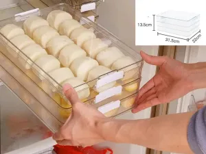 3-Layer Transparent Storage Box with Cover