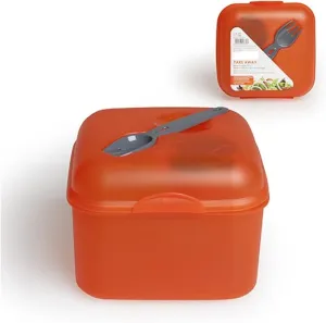 Orange Salad Box with Cutlery
