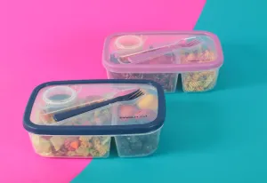 Lunch Box with Fork and Sauce Box