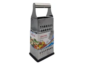 Stainless Steel 4-Sided Grater with Silicone Base