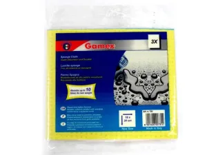 Gamex Sponge Cloth Pack of 3, Super Absorbent, Multicolor
