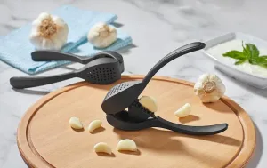 Heavy Duty Garlic Press with Matt Black Finish