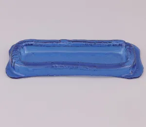 Handmade Long Glass Plate with Rim - 42cm Serveware