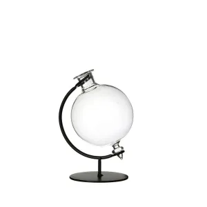 Flower Sphere Ball Vase - Decorative Glass and Metal Stand