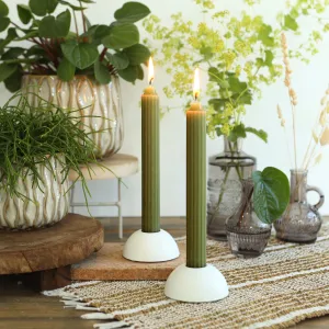 Pencil Candle Set of 4 Pcs - Ribbed Design