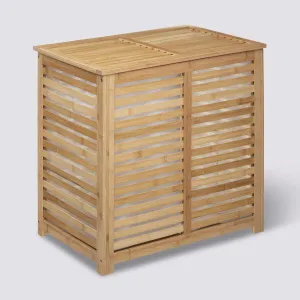 Bamboo Laundry Basket - Dual Compartment 50L