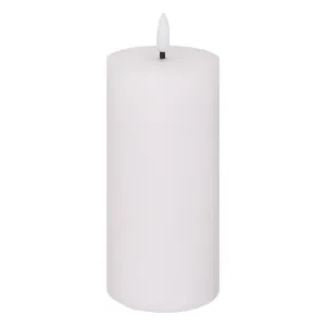 Molia White Round Led Candle