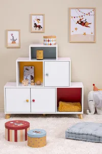 Circus Storage Cabinet With 50S Spirit Wood Base