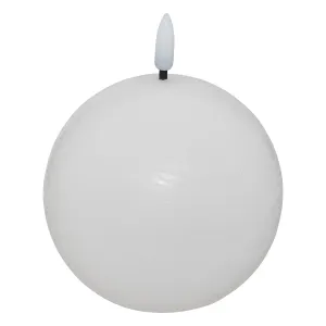 Molia White Ball Led Candle