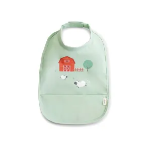 Saro Baby Funny Farm waterproof Bib- Green