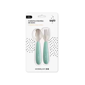 Saro Steel Cutlery- Green