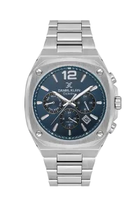 Daniel Klein Exclusive DK.1.14215-5 Navy Blue Dial Silver Stainless Steel Watch