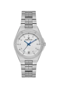 Daniel Klein DK.1.14171-1 Silver White textured Dial Silver-Tone Stainless Steel Watch