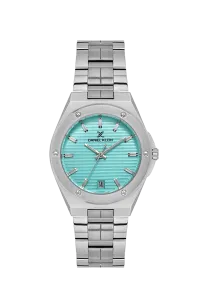 Daniel Klein DK.1.14171-2 Vibrant Aqua Teal (Tiffany Blue style) textured Dial Silver-Tone Stainless Steel Watch