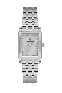 Daniel Klein DK.1.14159-1 Iridescent white Mother-of-Pearl Dial Silver-Tone Stainless Steel Watch