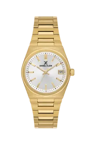Daniel Klein DK.1.14177-4 Silver sunray Dial Gold-Tone Stainless Steel Watch
