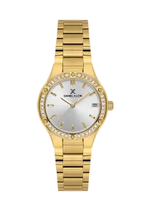 Daniel Klein DK.1.14160-3 Silver sunray Dial Gold-Tone Stainless Steel Watch