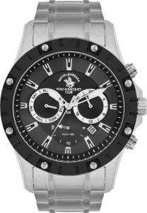 SB Polo SB-1-10545-1 Black Dial Silver-Tone Stainless Steel Watch