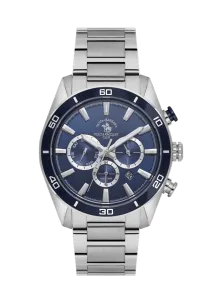 SB Polo SB-1-10498-6 Navy Blue Dial Silver-Tone Stainless Steel Watch