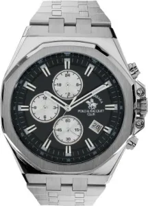 SB Polo SB-1-10546-2 Black Dial Silver-Tone Stainless Steel Watch