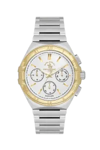 SB Polo SB-1-10548-3 White Dial Two-Tone Gold & Silver Stainless Steel Watch