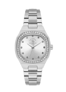 SB Polo SB-1-10625-1 Silver White Dial Silver-Tone Stainless Steel Watch