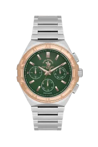 SB Polo SB-1-10548-4 Emerald Green Dial Two-Tone Rose Gold & Silver Stainless Steel Watch