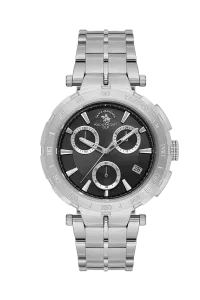 SB Polo SB-1-10567-1 Black Dial Silver-Tone Stainless Steel Watch