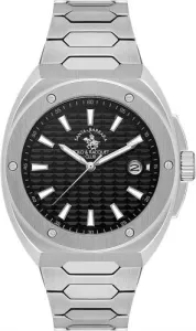 SB Polo SB-1-10557-1 Black Dial Silver-Tone Stainless Steel Watch